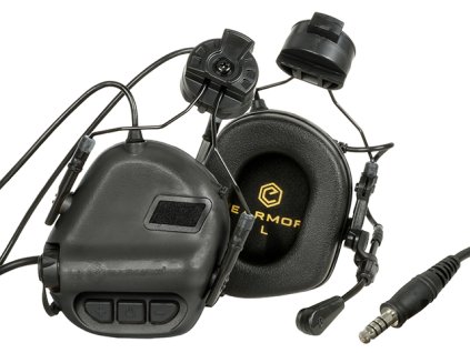 Airsoft M32H ochranná sluchátka s mikrofonem na přilbu ARC od EARMOR - černá. Na AirsoftMorava.