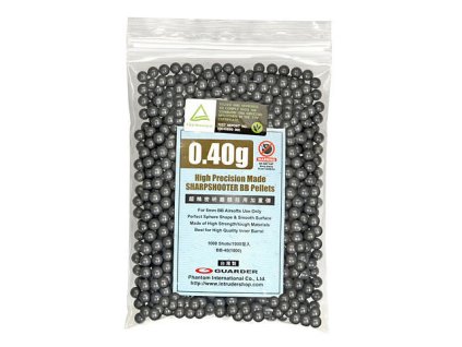 Airsoftové kuličky Guarder 0,40g, 1000ks, plastové, vysoce kvalitní povrch. Na AirsoftMorava.