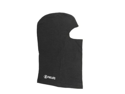 Airsoftová taktická kukla od 8FIELDS - černá. Polyesterová, výkroj ve stylu Ghost Recon. Na AirsoftMorava.