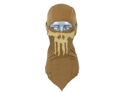 Airsoftová kukla GHOST-SKULL - Coyote. Materiál spandex, lebka svítí ve tmě. Na AirsoftMorava.