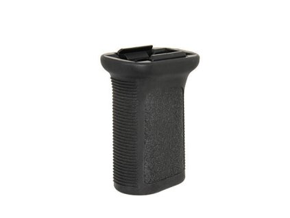 Airsoft krátká vertikální polymerová rukojeť na RIS lištu 22 mm - černá, délka 70 mm. Na AirsoftMorava.