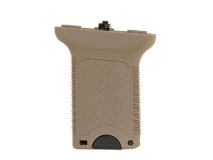 Airsoft krátká vertikální rukojeť M-LOK od FMA - Dark Earth. Polymer/guma, s texturou proti skluzu. Na AirsoftMorava.