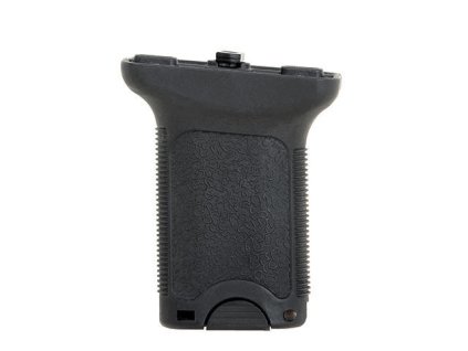 Airsoft krátká vertikální rukojeť M-LOK od FMA - černá. Polymer/guma, s texturou proti skluzu. Na AirsoftMorava.