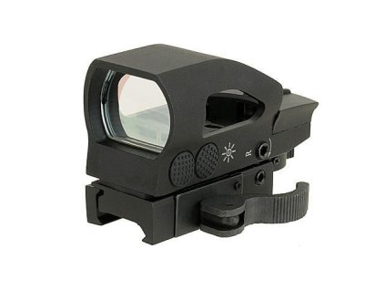 Airsoft kolimátor 4 Reticle Sight mod.2 (4 typy kříže, červená/zelená barva, 5 stupňů jasu). Na AirsoftMorava.