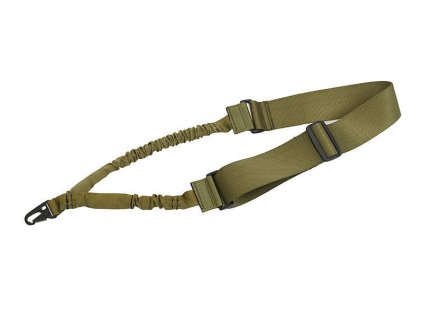 Airsoftový jednobodový popruh typu Bungee od 8FIELDS - Olive. Z nylonu 1000D. Na AirsoftMorava.
