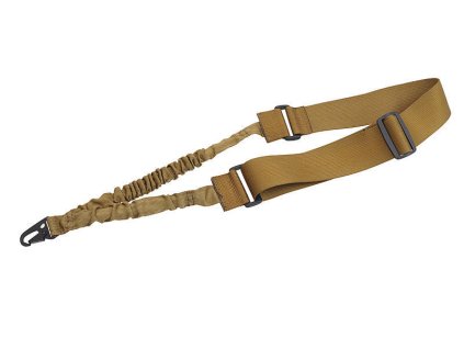 Airsoftový jednobodový popruh typu Bungee od 8FIELDS - Coyote. Z nylonu 1000D. Na AirsoftMorava.