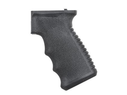 Airsoft ergonomická pažbička pro AEG AK od CYMA - černá. Polymerová, s výřezy na prsty a drážkováním. Na AirsoftMorava.