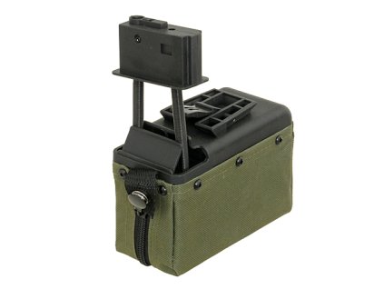 Airsoft elektrický zásobník Hi-Cap 1500BB pro M249 - Olive. S režimem Sound Control. Na AirsoftMorava.