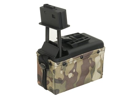 Airsoftový elektrický zásobník Hi-Cap 1500BB pro M249 - Multicam. S režimem Sound Control. Na AirsoftMorava.