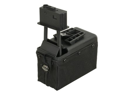 Airsoft elektrický zásobník Hi-Cap 1500BB pro M249 - černý. S režimem Sound Control. Na AirsoftMorava.