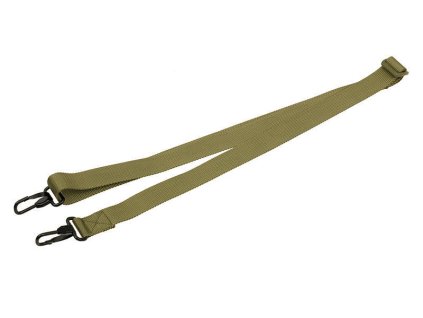 Airsoftový dvoubodový popruh na zbraň od 8FIELDS - Olive. S kovovými karabinami. Na AirsoftMorava.