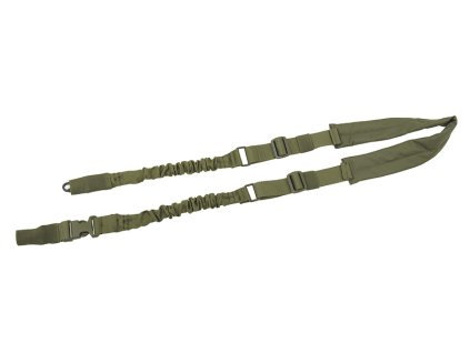 Airsoftový dvoubodový polstrovaný popruh s bungee od 8FIELDS - Olive. S HK sponami. Na AirsoftMorava.