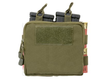 Airsoftová dvojitá sumka na zásobníky P90/UMP/MP5 od 8FIELDS - Olive. S MOLLE. Na AirsoftMorava.