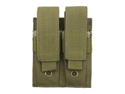Airsoftová dvojitá sumka na zásobníky do pistole od 8FIELDS - Olive. S MOLLE. Na AirsoftMorava.