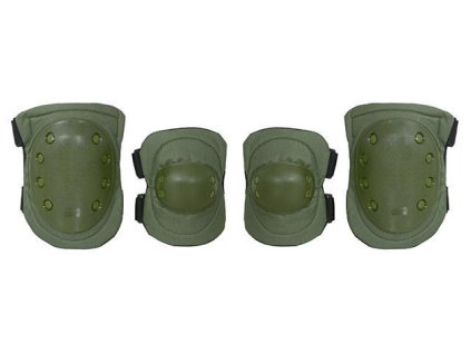 Airsoft chrániče na kolena a lokty od 8FIELDS - Olive. Materiál ABS a syntetické vlákno. Na AirsoftMorava.