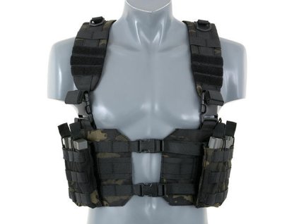 Airsoftový Chest Harness rozepínatelný z předu od 8FIELDS - MB. S dvojsumkou 5.56. Na AirsoftMorava.