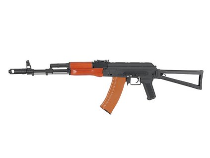 Airsoft útočná puška BY-002 AK-74S Bell, celoocelová, sklopná pažba, QCS, 430 FPS. Na AirsoftMorava.