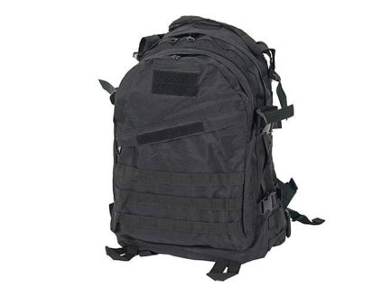 Airsoftový batoh 3-DAY ASSAULT PACK (30l) od 8FIELDS - černý. Polyester 1000D, MOLLE systém. Na AirsoftMorava.