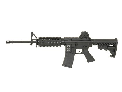Airsoft zbraň ASR104 M4 RIS APS, celokov, EBB (pohyblivý závěr), QCS. Na AirsoftMorava.
