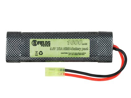 Airsoft NiMH akumulátor 8FIELDS 1600mAh 9,6V, typ mini, Tamiya konektor. Na AirsoftMorava.