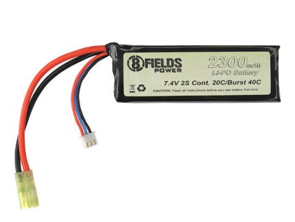 Airsoft Li-Po akumulátor 8FIELDS 2300mAh 7,4V 20/40C, Tamiya konektor. Na AirsoftMorava.