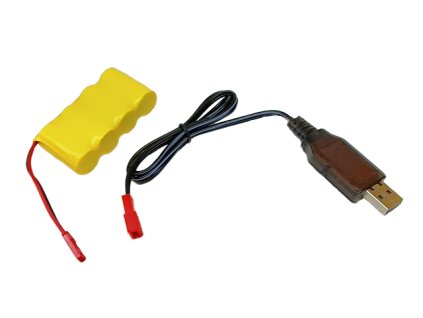 Airsoft akumulátor ALPHA PARTS pro el. zásobníky, 4,8V 500mAh, vč. USB kabelu. Na AirsoftMorava.