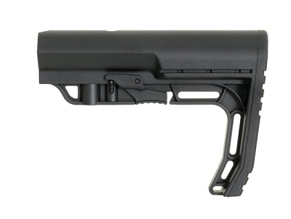 Airsoft minimalistická pažba pro M4/AR-15 od BD - černá, polymer, QD úchyt. Airsoft zbraně online na AirsoftMorava.
