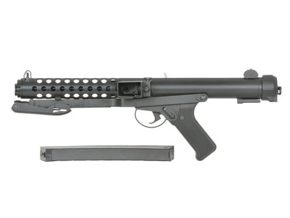 Airsoftový samopal AEG MK4 Sterling od S&T (celoocelová konstrukce, sklopná pažba, QCS). Airsoft zbraně online na AirsoftMorava.