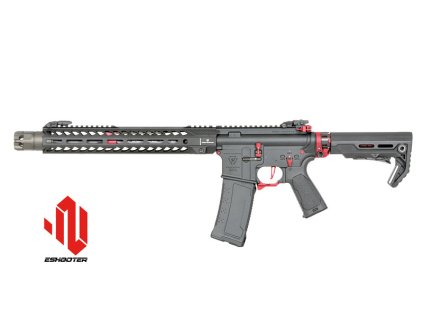Airsoftová puška AEG Strike Industries 13.5" Raiders Carbine od EMG/CYMA (lic. SI, ETU) červená. Na AirsoftMorava.