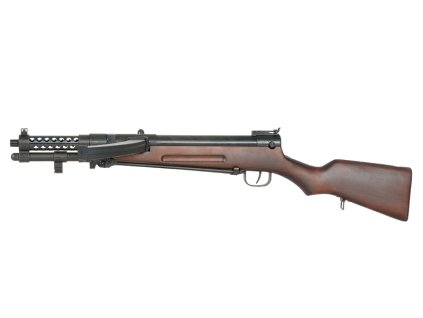 Airsoft samopal AEG Typ 100 od S&T (Real Wood, ocel/dřevo, WWII, rychlá výměna pružiny). Na AirsoftMorava.