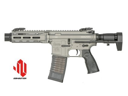 Airsoftová puška AEG Daniel Defense DDM4 PDW SBR od EMG/CYMA (lic. DD, Eshooter ETU). Airsoft zbraně online na AirsoftMorava.
