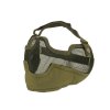 Airsoftová velká ocelová maska v.2 - Olive. Tvarovatelná, s polstrováním pro pohodlné nošení. Na AirsoftMorava.