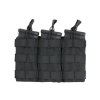 Airsoftová otevřená trojitá sumka na zásobníky 5.56 od 8FIELDS - černá. S MOLLE. Na AirsoftMorava.