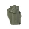 Airsoft nastavitelné pouzdro pro pistole od Amomax - Olive, polymerové, otočné o 360°. Airsoft zbraně online na AirsoftMorava.