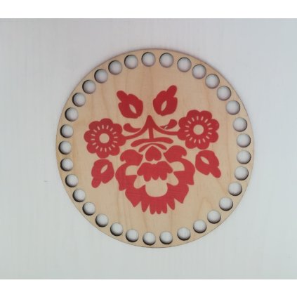Ideal folk drevené dno na obháčkovanie 15 cm