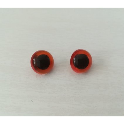 Očká gombík červené 9 mm 1 pár