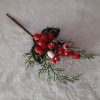 Vianočná dekorácia  Zápich tuja bobule a muchotrávka