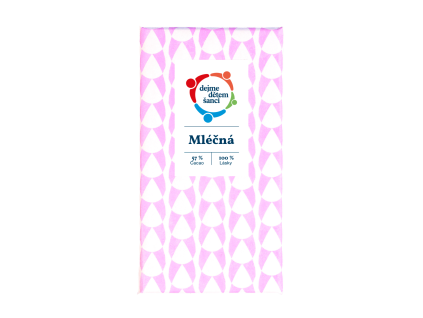 Mléčná - Dejme dětem šanci  57 % Cacao 100% Lásky
