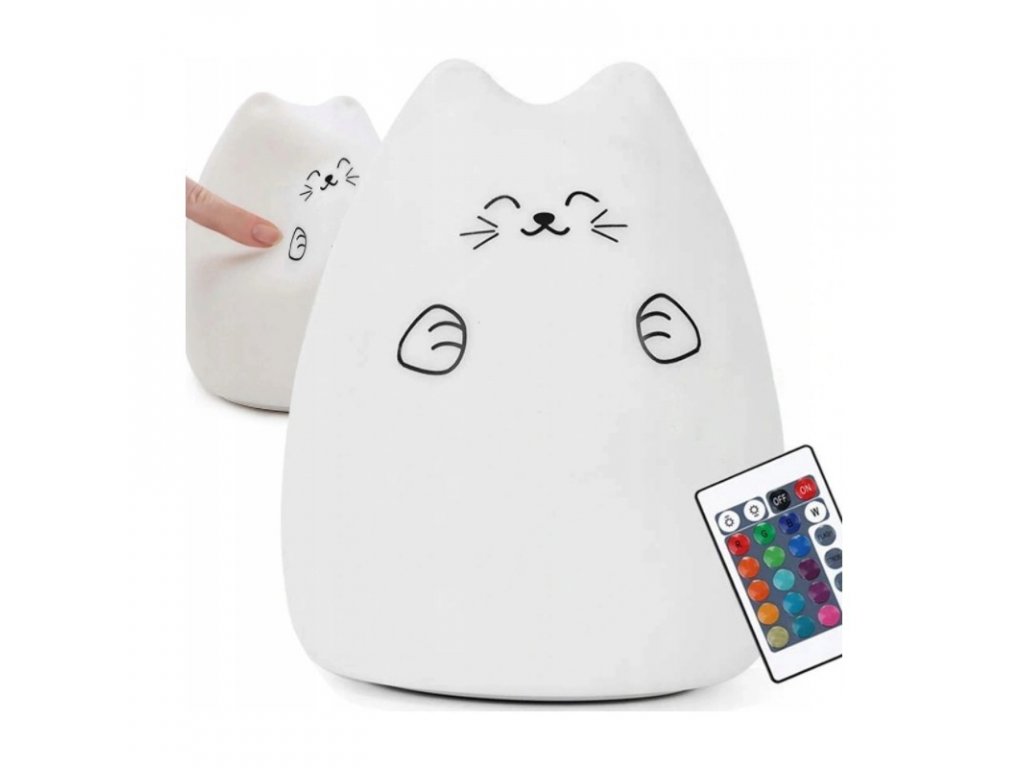 gyerek led ejszakai lampa kitty cica