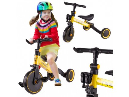 tobbfunkcios gyermek tricikli 3in1 goodboy sarga