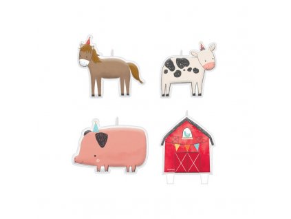 szuletesnapi gyertyak farm es allatok 2 7 8 cm 4 db