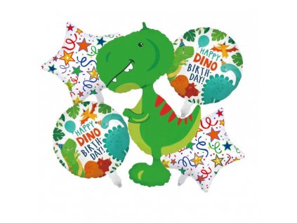 folia lufi keszlet happy dino birthday t rex 5 db