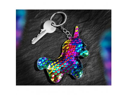 kulcstarto szivarvany flitterekkel unicorn