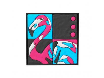 kreativ keszlet anyaggal 3d festeshez flamingo 30x30cm