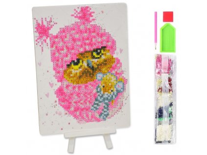 mini gyemant mozaik fix rozsaszin bagoly 1