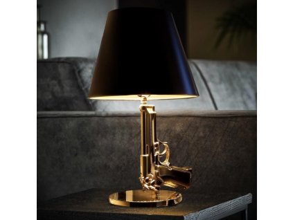 luxus asztali lampa arany pisztoly 1