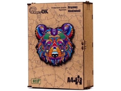 3d kezzel keszitett fa puzzle macko a4 1