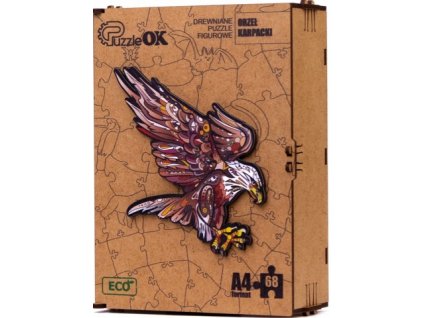 3d kezzel keszitett fa puzzle sas a4 1