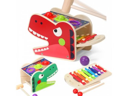 gyermek fakalapacs xilofonnal t rex 1