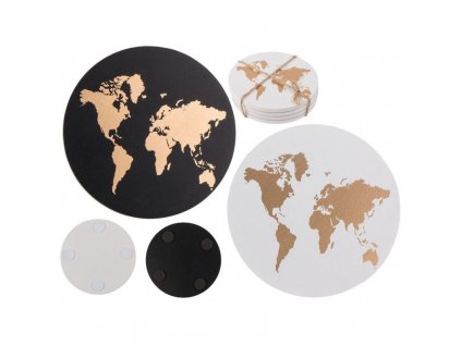 fabol keszult poharalatet vilagterkep mintaval 4 db 1